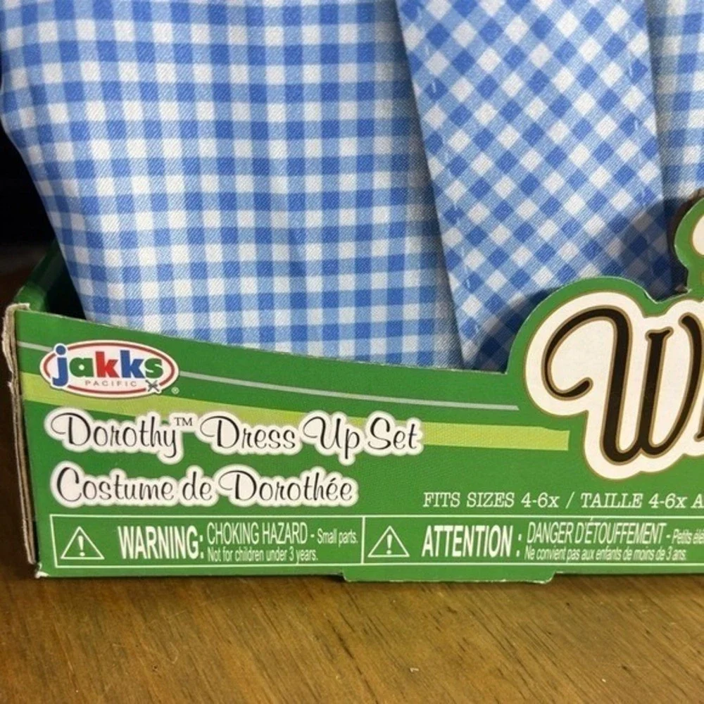 Jakks Pacific Kids Girls SZ 4-6 Dorothy Costume Halloween Wizard of Oz Play NEW